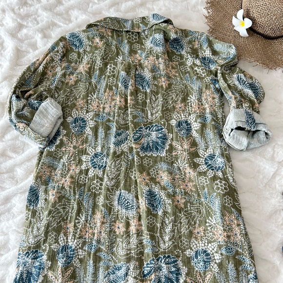 Ripskirt Hawaii Cotton Short Travel Dress La Boheme Olive Small - Picture 6 of 9